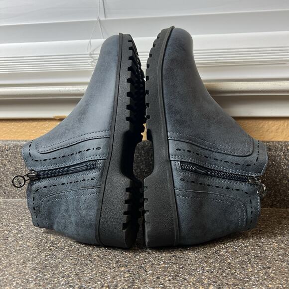 J Sport Memory Foam Ankle Bootie Womens Sz 8 M Blue Synthetic Comfort Casual New - Picture 5 of 11